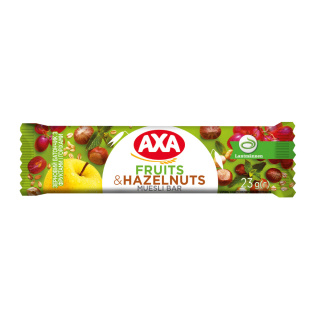 Batonik zboz z mleczna czekolada i orzech. 25g AXA