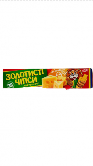 Chipsy ziemniaczane "Złociste" o smaku sera, opakowanie 100g