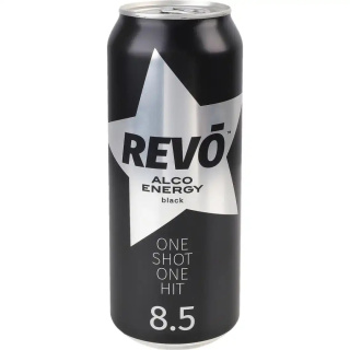 Revo black alko energy drink 0,5