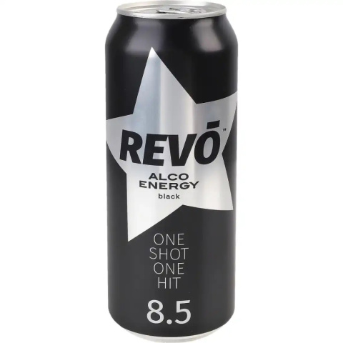 Revo black alko energy drink 0,5 Revo black alko energy drink 0,5