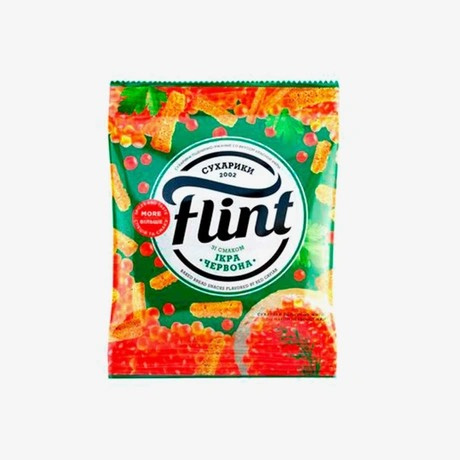 Sucharki pszenno-żytnie o smaku czerwonego kawioru Flint 70g Sucharki pszenno-żytnie o smaku czerwonego kawioru Flint 70g