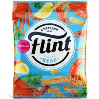 Sucharki pszenno-żytnie o smaku kraba Flint 70g