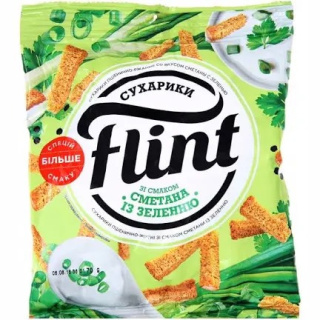 Sucharki pszenno-żytnie o smaku śmietany z zieleniną Flint 70g