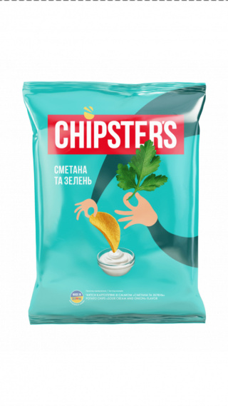 chipsy Chipsters o smaku smietany i zieleniny
