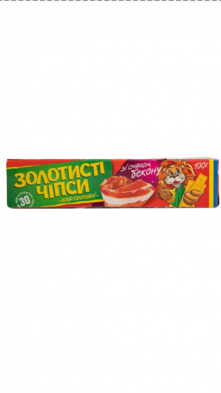 Chipsy ziemniaczane "Złociste" o smaku bekonu, opakowanie 100g