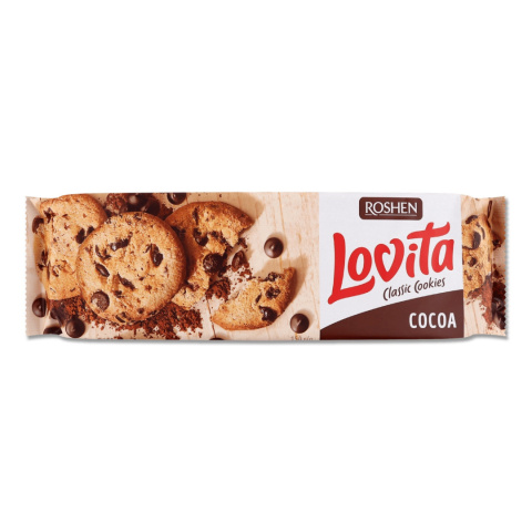 Roshen Ciasteczka Lovita z kawałkami czekolady, 150g Roshen Ciasteczka Lovita z kawałkami czekolady, 150g