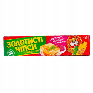 Chipsy ziemniaczane "Złociste" o smaku galaretki z chrzanem (formowane) 100g