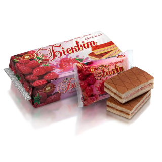 Ciastka „Firmowe” o smaku maliny z kremem ,330 g