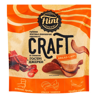 Grzanki zytnio-przenne faliste Hot Jerky "Flint Kraft" 90g