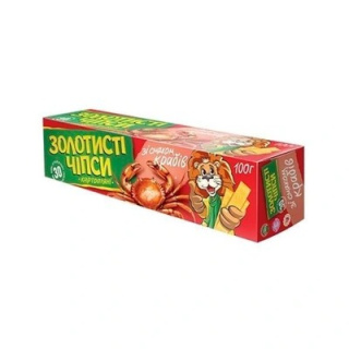 Chipsy ziemniaczane "Złociste" o smaku kraba (formowane) 100g