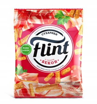 Sucharki pszenno-żytnie o smaku bekonu Flint 70g