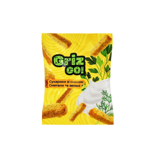 Sucharki pszenno-żytnie o smaku śmietana i zieleń "GrizGO" 70g