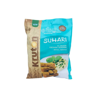 Sucharki żytnio-pszenne o smaku śmietany z zieleniną “Kruton” 70g