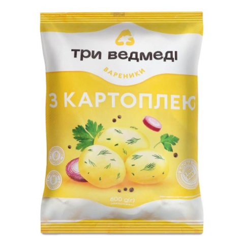 Pierogi z ziemniakami "Three bears" 800g Pierogi z ziemniakami "Three bears" 800g